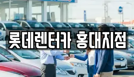 서울 마포구 단기렌트카 전문 롯데렌터카 홍대지점