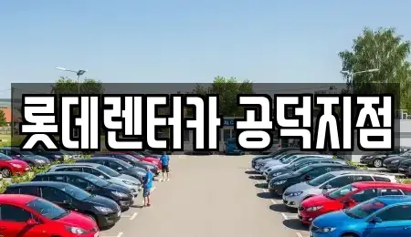 서울 마포구 신공덕동 렌트카 전문 롯데렌터카 공덕지점