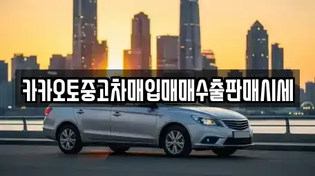 서울 서대문구 중고차매입 전문 카카오토중고차매입매매수출판매시세