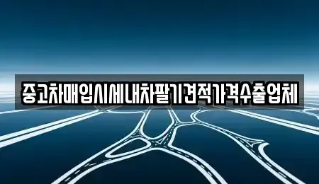 서울 양천구 중고차매입 전문 중고차매입시세내차팔기견적가격수출업체