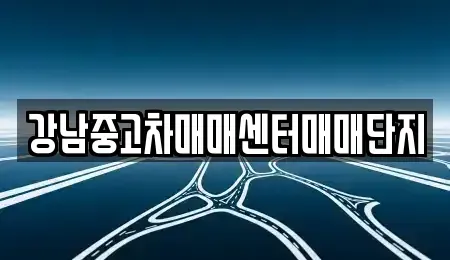 서울 용산구 남영동 중고차 전문 강남중고차매매센터매매단지
