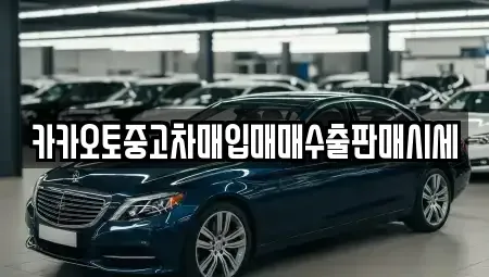 서울 종로구 필운동 중고차 전문 카카오토중고차매입매매수출판매시세