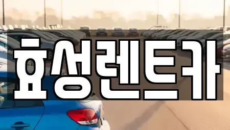 서울특별시 노원구 상계동 렌트카 전문 효성렌트카