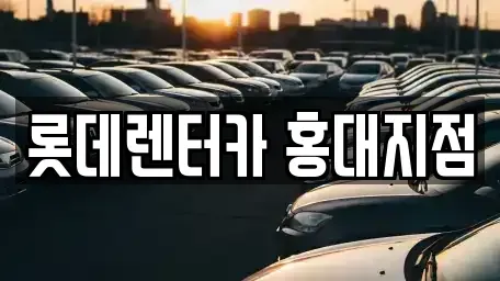 서울특별시 마포구 당인동 단기렌트카 전문 롯데렌터카 홍대지점
