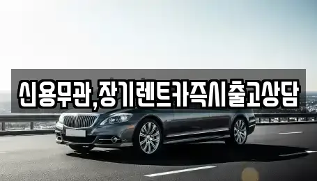 서울특별시 마포구 당인동 장기렌트카 전문 신용무관,장기렌트카즉시출고상담