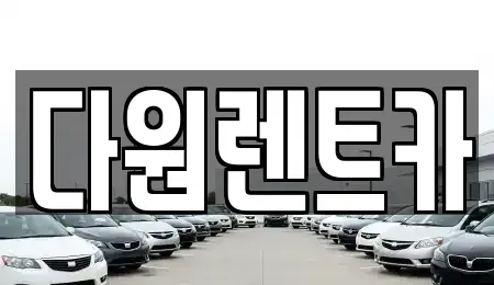 서울특별시 성동구 송정동 렌트카 전문 다원렌트카