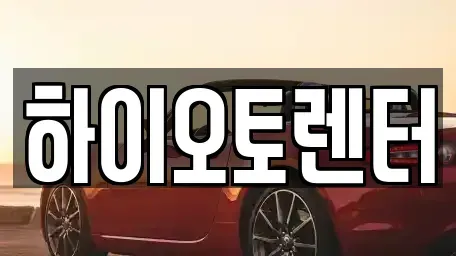 서울특별시 성북구 동선동5가 렌트카 전문 하이오토렌터