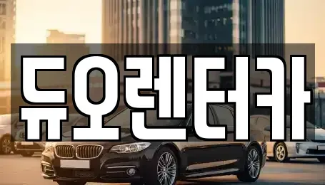 서울특별시 종로구 종로3가 렌트카 전문 듀오렌터카