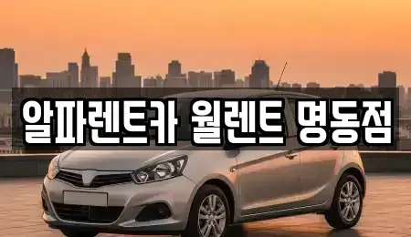 서울특별시 종로구 종로3가 렌트카 전문 알파렌트카 월렌트 명동점