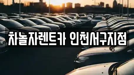 인천광역시 서구 심곡동 단기렌트카 전문 차놀자렌트카 인천서구지점