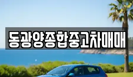 전남 광양시 도이동 중고차매매 전문 동광양종합중고차매매