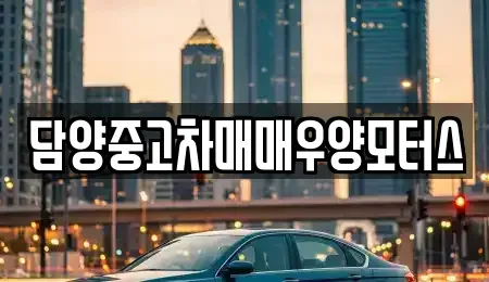 전남 담양군 무정면 중고차 전문 담양중고차매매우양모터스