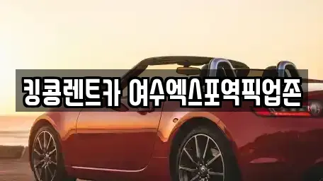 전남 여수시 공화동 렌트카 전문 킹콩렌트카 여수엑스포역픽업존