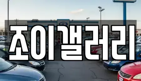전라남도 목포시 석현동 중고차 전문 조이갤러리