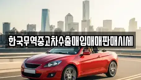 전북 군산시 경장동 중고차 전문 한국무역중고차수출매입매매판매시세