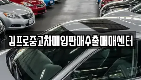 전북특별자치도 군산시 경암동 중고차매입 전문 김프로중고차매입판매수출매매센터