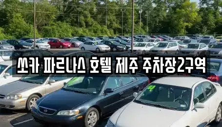 제주특별자치도 서귀포시 색달동 렌트카 전문 쏘카 파르나스 호텔 제주 주차장2구역