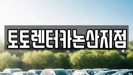 충남 논산시 부창동 렌트카 전문 토토렌터카논산지점