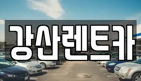 충남 아산시 좌부동 렌트카 전문 강산렌트카