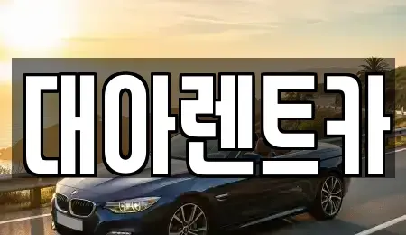충남 아산시 좌부동 렌트카 전문 대아렌트카
