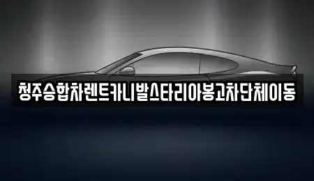 충북 청주시 상당구 석교동 렌트카 전문 청주승합차렌트카니발스타리아봉고차단체이동
