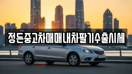 충북 청주시 상당구 평촌동 중고차매매 전문 정든중고차매매내차팔기수출시세