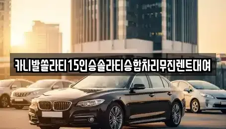 충청남도 천안시 서북구 불당동 렌트카 전문 카니발쏠라티15인승솔라티승합차리무진렌트대여