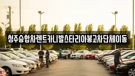 충청북도 청주시 상당구 방서동 렌트카 전문 청주승합차렌트카니발스타리아봉고차단체이동