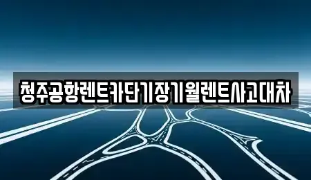 충청북도 청주시 흥덕구 가경동 단기렌트카 전문 청주공항렌트카단기장기월렌트사고대차
